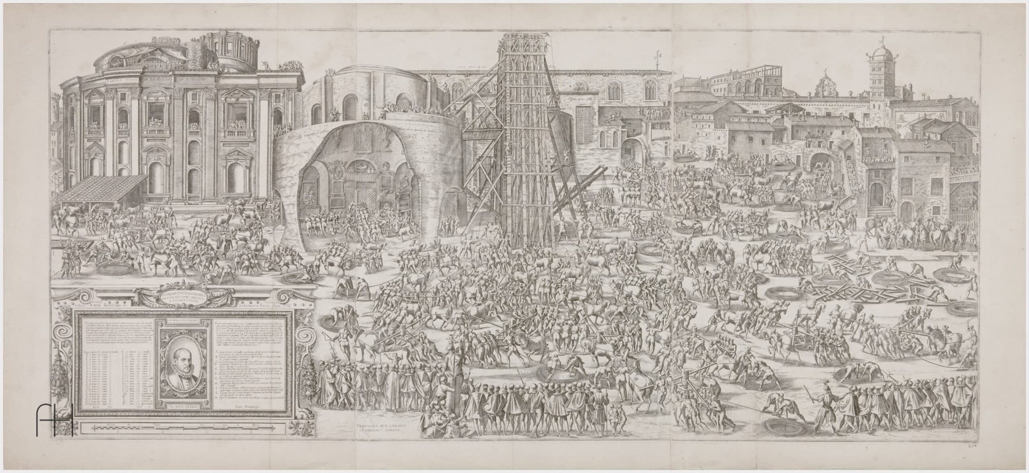 Перенос Ватиканского обелиска // Доменико Фонтана // Рим, Италия, 1586–1590, 1