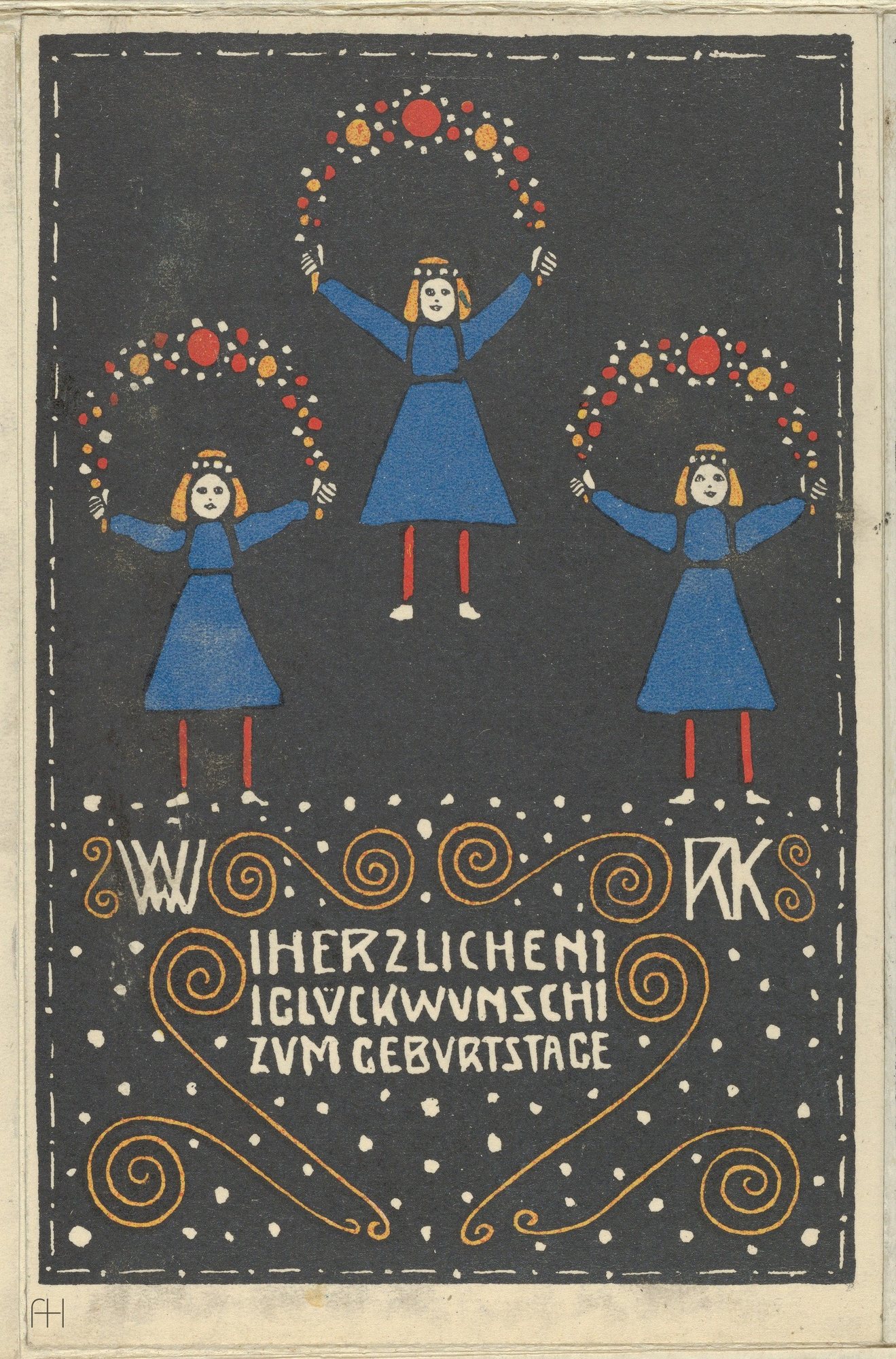 Wiener Werkstätte postcards // Rudolf Kalvach // Austria, 1907, 6